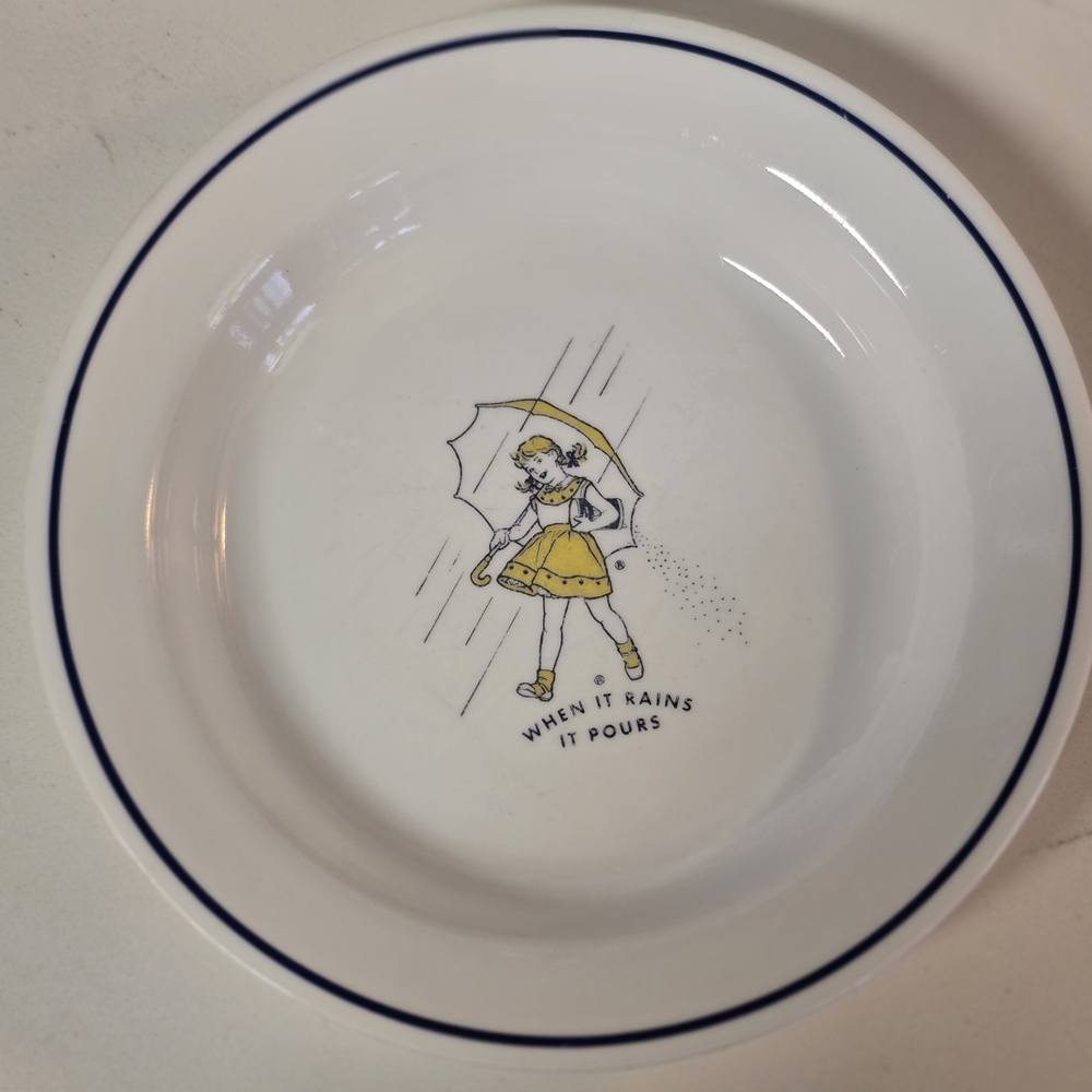 Vintage Corelle Soup Bowl Ft. Morton Salt Girl